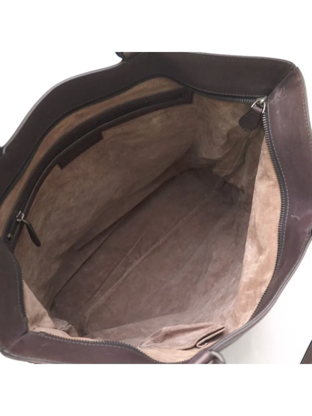 Bottega Veneta Tote Suede Leather Dark Brown Shoulder Bag